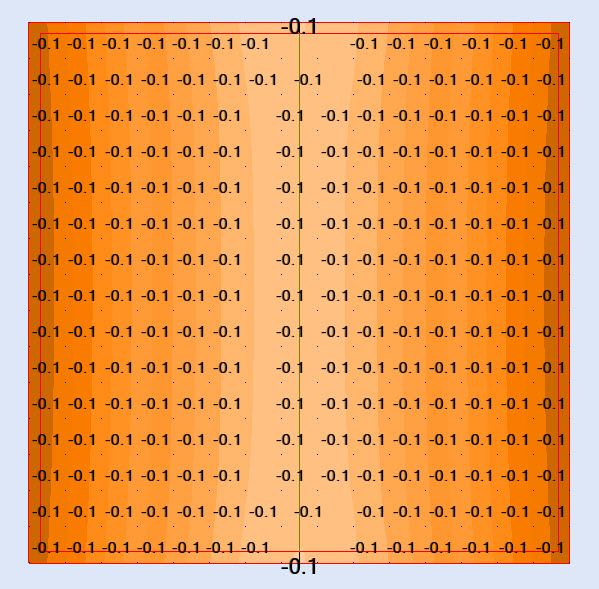 Карта начальной осадки пола толщиной 100 мм