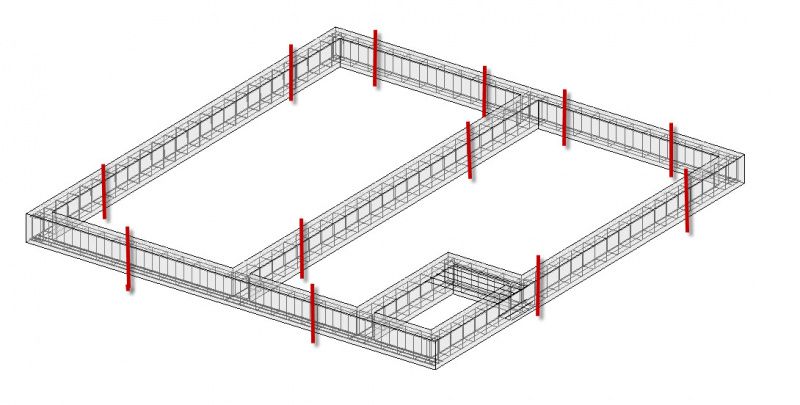 Возможные места устройства холодных швов