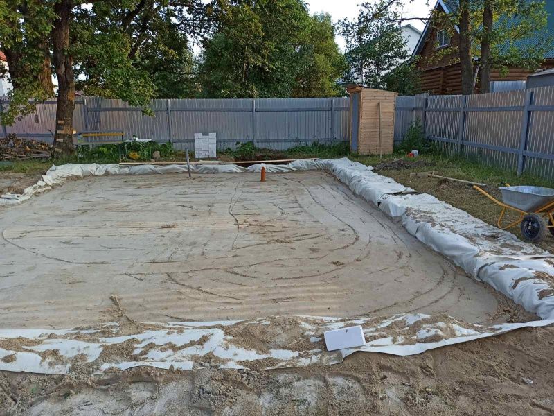 Укладка геотекстиля 2