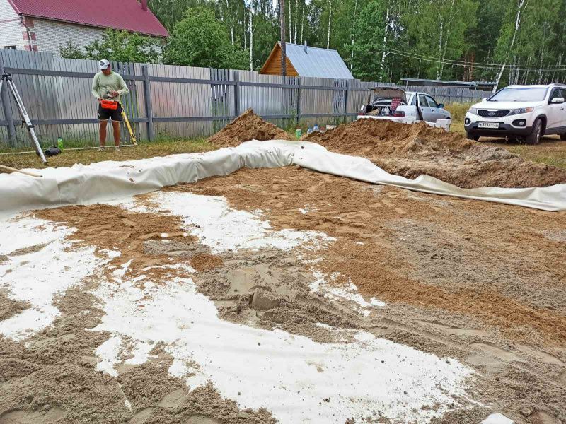 Укладка геотекстиля 1
